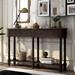 58" Console Table Living Room Sofa Table with 2 Storage Drawers and Bottom Shelf, Solid Wood Entryway Table Side Tables