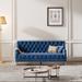 Modern Frosted Velvet Sofa Set with Metal Legs and Button Tufted Backrest, Free Combination Living Room Furniture