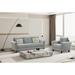 Modern Sofa Set with Removable Cushions and Sturdy Solid Wood Frame, Free Combination Living Room Furniture