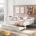 Wooden Daybed with Trundle, Sofa Bed for Bedroom Living Room, Wood Daybed with a Trundle, Trundle Daybed