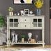 Retro Console Table Sideboard Sofa Table with Storage, Antique Gray