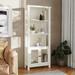 3 Tier Farmhouse Style Storage Cabinet Bookshelf with Glass Doors