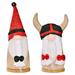 PRINxy 2PC Pirate Rudolph Decorative Doll Ornaments Faceless Doll Horned Dwarf Multicolor