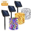 EROCK 98ft 300 LED Solar String Lights Extra-Bright Solar Outdoor Lights with 8 Lighting Modes Waterproof Solar Fairy Lights for Garden Patio Trees Party Christmas Decor