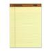 Tops The Legal Pad Ruled Top Perforated Pad - 50 Sheet - 16 Lb - 8.50 X 11.75 - 12 / Dozen - Canary Paper (TOP7532)