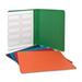 Oxford Twin-pocket Folders With Fasteners - Letter - 8.50 X 11 - 3 Fastener - 0.50 Folder Fastener Capacity - 2 Pockets - Leatherette Paper - Blue Green Yellow Orange Red - 25 / Box (ESS57713)