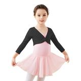 Daydance Toddler Dance Crop Tops Ballet Wrap Shrug Tops Long Sleeve
