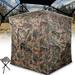 Hunting Blind 1-3 Person with Tri-Leg Hunting Stool 270 Degree See Through Pop up Ground Blinds for Deer Turkey Duck Hunting Bow Hunting Adjust Windows with Silent Zipper