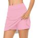 mveomtd Womens Casual Solid Tennis Skirt Yoga Sport Active Skirt Shorts Skirt Hinge Skirt Girls Poodle Skirt