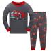 Popshion Kid Boys Pajamas Toddler 100% Cotton Fire Truck 2 PCS Long Sleeve Sleepwear Set 7T/6736