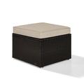 Maykoosh Renaissance Revival Outdoor Wicker Ottoman Sand/Brown