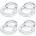 Nyidpsz 4PCS Umbrella Hole Ring Patio Table Umbrella Hole Ring and Cap Set with 4 Rings and 4 Stoppers Silicone Transparent for Outdoor Garden Patio Beach Table Yard Umbrella