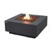 AMS Fireplace Brooklyn Square 40â€� Fire Pit Table - Natural Gas- Dark Gray
