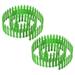 Uxcell 39 L x 2 H Wood Miniature Mini Fairy Garden Picket Fence Green 2 Pack