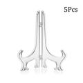5Pcs Clear Plastic Easels or Stand/Plate Holders to Display Pictures or Other Items at Weddings Home Decoration Birthdays Tables 3 inches