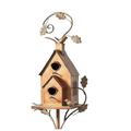 mveomtd House Bird Nest Courtyard Decoration Outdoor Bird House Garden Decoration Squirrel Baffle for 4x4 Post Copper Roosting Pockets for Birds