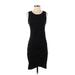 Leith Casual Dress - Sheath Scoop Neck Sleeveless: Black Solid Dresses - Women's Size Small
