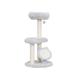 Rock View 2 Level Interactive Cat Tree with Sisal Scratcher, 37.5" H, 18 LBS, Grey / Off-White