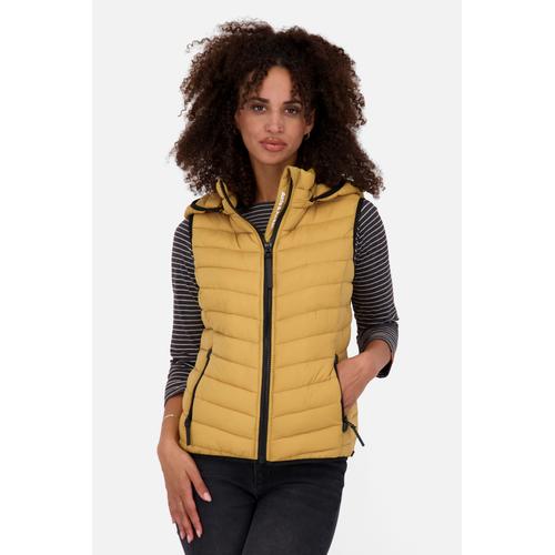 „Steppweste ALIFE & KICKIN „“LenkaAK A Short Vest Damen Steppweste, Weste““ Gr. XS, braun (camel) Damen Westen Steppwesten“