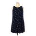 Maurices Casual Dress - Shift Crew Neck Sleeveless: Blue Dresses - Women's Size X-Large