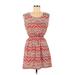 Peach Love Cream California Casual Dress: Red Dresses - Women's Size Medium