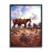 Stupell Industries Cowboys & Horses Landscape Canvas Wall Art Design by Jack Sorenson Wood in Brown | 30 H x 24 W x 1.5 D in | Wayfair