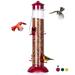 Arlmont & Co. Nyailah Hanging Tube Bird Feeder Plastic in Red | 15.8 H x 4.8 W x 4.8 D in | Wayfair 3C3F420B51A249C1BF731D3C01E3DC73
