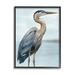 Stupell Industries Coastal Heron Portrait Framed On Wood by Grace Popp Painting Wood in Black/Brown/Gray | 30 H x 24 W x 1.5 D in | Wayfair
