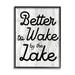 Stupell Industries Lake Phrase On Rope Pattern Framed On Wood by Lil' Rue Graphic Art Wood in Black/Brown/White | 14 H x 11 W x 1.5 D in | Wayfair