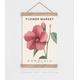 Flower market print, Flower market poster, Flower print, Vintage flower print, Vintage poster, Minimalist Art print, Living room art, pink