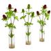 Nearly Natural Thistle Artificial Arrangement in Bud Vase (Set of 3)