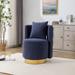 Swivel Accent Barrel Chair, Modern Upholstered Vanity Stool