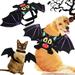 UDIYO Dog Bat Wings 3 Sizes of Adjustable Halloween Pet Bat Costume with Bell for Small Dogs and Large Cats Party Decoration and Cosplay
