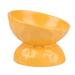 Tilted Cat Bowl Anti Vomiting Double Raised Cat Bowls for Food and Water Elevated Ceramic Small Dog Feeder Protect Pet s Spine Dishwasher Safe Porcelain Slanted Dishes - yellow