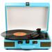 Record Player Turntable Portable Suitcase Vinyl Record Player Bluetooth Audio Turntable with Built-in Speakers