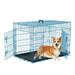 CL.HPAHKL 36inch Dog Cage for Large Dogs Indoor Folding Dog Crates and Kennels Double Door Pet Cage with Tray Pan for Dogs