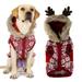CSCHome Cute Cartoon Pet Reindeer Winter Hoodie Warm Vest Clothes Jumpsuit Apparel Dog Cat Costume for Small Medium Dogs Cats