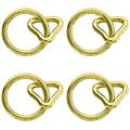 71AI Hilason 1 Inch Loop 1 1/4 Inch Ring Brass Plated Set of 4