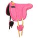 17HS Hilason Horse Bareback Saddle Pad Anti Slip Base Suede Leather Pink