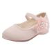 Shoes For Boys Leather Single Shoes Pearl Big Flower Girl Small Leather Shoes Princess Shoes Small High Heeled Dance Shoes Girls Sneakers Pink 3 Years-3.5 Years