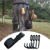 QWANG Strap Gear Hangers Multi-Hook Accessory Holder For Hunting Gears Bow Tree Saddle Binoculars Hunting Accessories Wide Hangers