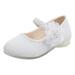 Toddler Boy Shoes Leather Single Shoes Pearl Big Flower Girl Small Leather Shoes Princess Shoes Small High Heeled Dance Shoes Toddler Girl Sneakers White 5 Years-5.5 Years