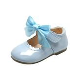 Baby Boy Shoes 3-6 Months Winter Summer and Autumn Girls Boots Cute Flat Solid Color Round Head Ribbon Bow Hook Loop Girls Shoes Size 2 Tennis Baby Boy Shoes 18-24 Months Boots