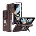 For Samsung Galaxy Z Fold4 Cover With Pen Slot Shockproof Luxury PC Matte Slide Lens Cover Folding Caseï¼ŒSlim Stand Ring Case Cover