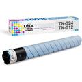 MADE IN USA TONER Compatible Replacement for Konica Minolta TN324 TN512 bizhub C258 c308 c368 c454 c554 C454e C554e CYAN