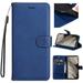 K-Lion Wallet Case for OnePlus Nord N200 5G Retro Solid Color Premium PU Leather Card Slots Flip Case Business Style Shockproof Kickstand Protective Case Cover with Wrist Strap Blue