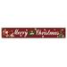 Large Merry Christmas Banner Red Buffalo Plaid Xmas Sign with Snowman Xmas Tree Pattern for Christmas Party Outdoor Indoor Decoration 9.8 x 1.6 Feet (White Letters)