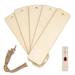 Tohuu Wooden Blank Bookmarks Unfinished Wooden Craft Blanks with Holes and Ropes Vintage Wedding Gift Tags DIY Wooden Book Markers Ornaments kindly