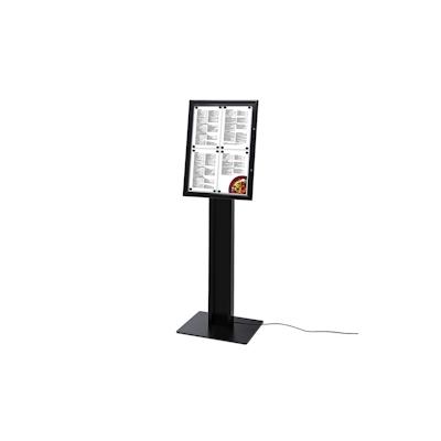 SHOWDOWN Displays Showdown Speisekartenkasten Freistehend LED - Aluminium / Stahl - Schwarz Image