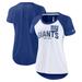 Women's Nike White/Heather Scarlet New York Giants Back Slit Lightweight Fashion T-Shirt